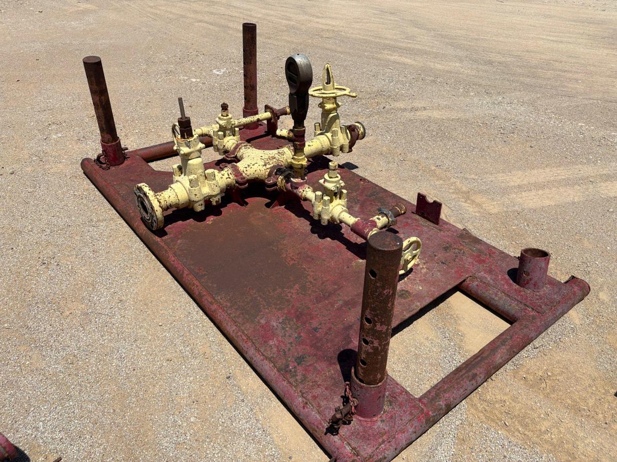 Used 4” choke manifold mtd on 10’ x 6’ skid