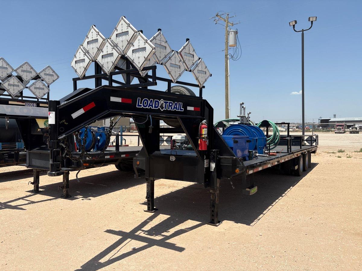 Used 2022 LOAD TRAIL 30’ X 102” T/A GOOSENECK CHEMICAL PUMP TRAILER