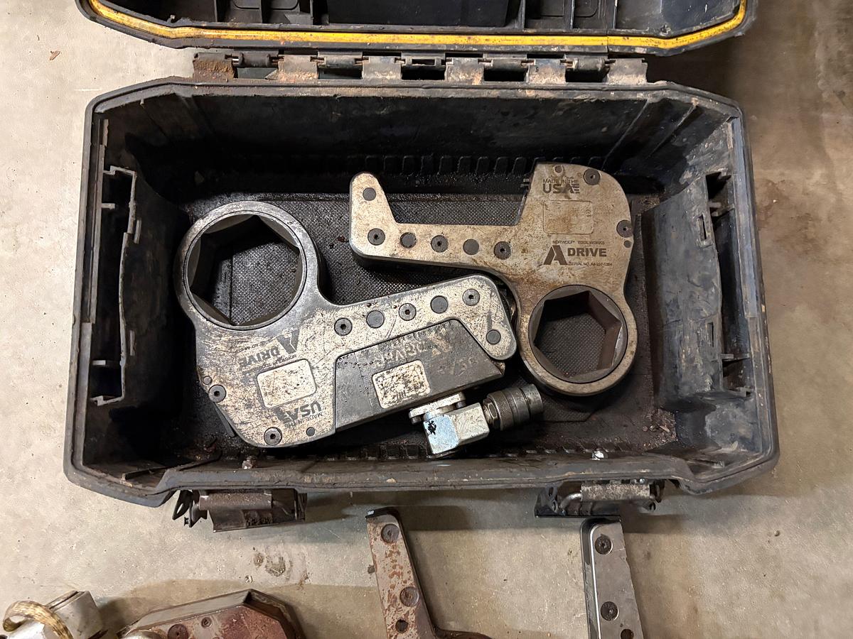Used Set of (8) hexpro hydraulic torque wrenches
