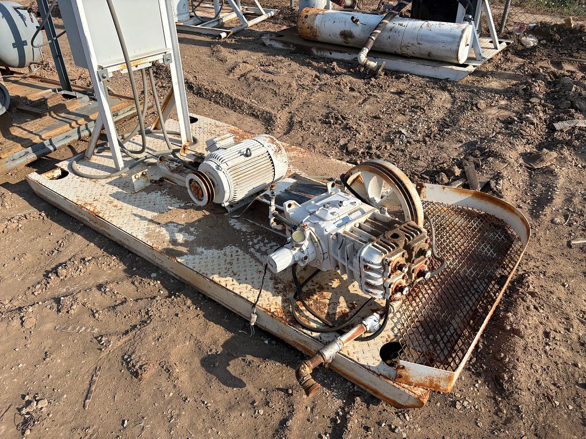 Used (3) skidded air compressor units, incomplete