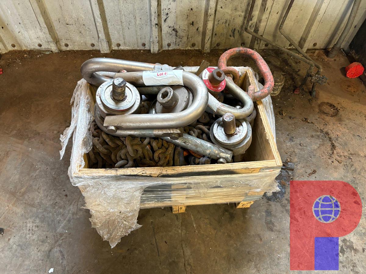Used BOX OF ASSORTED CHAINS & LIFT NUBBINS