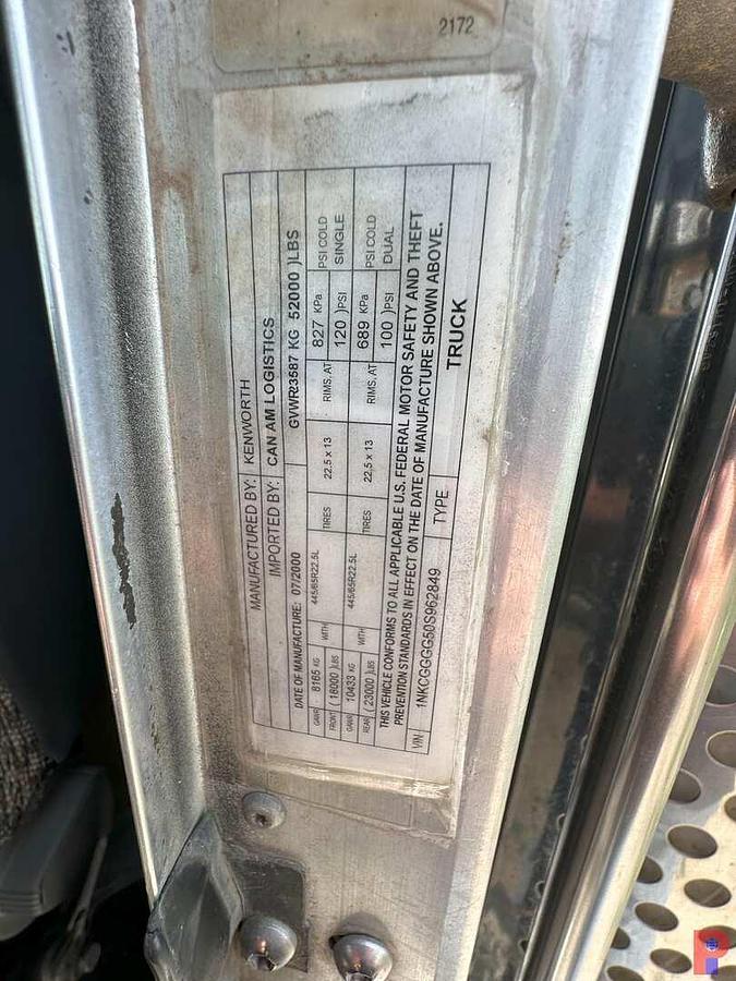 Used 2000 KENWORTH C-500 RIG UP TRUCK 350' W.B