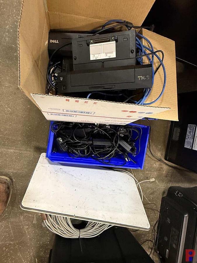 Used SYSRACKS SERVER RACK W/ TEMP SET, APC POWER SUPPLY, HP 400 PRINTER, HP 68710 PRINTER, SCAN SNAP IX500