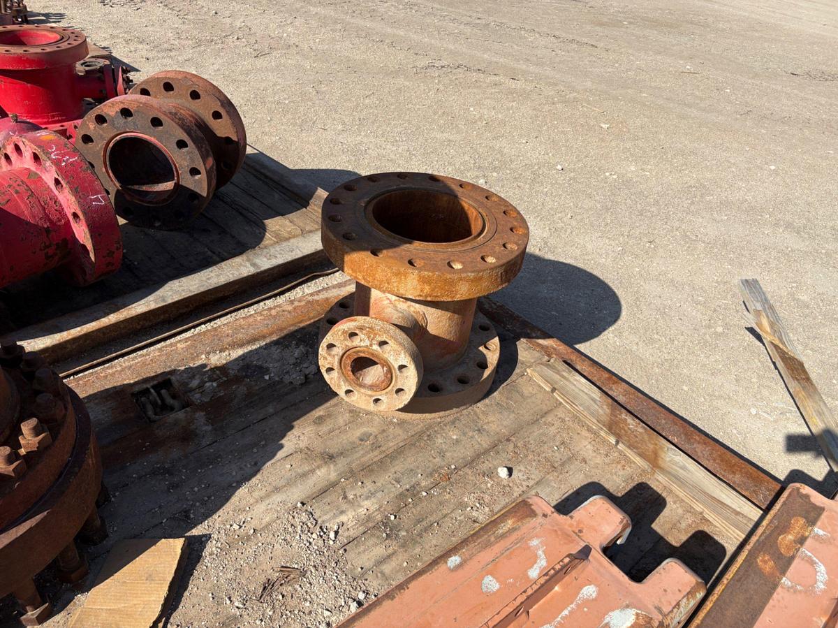 Used Assorted Spacer spools, gate valves, & contents of rig matting board
