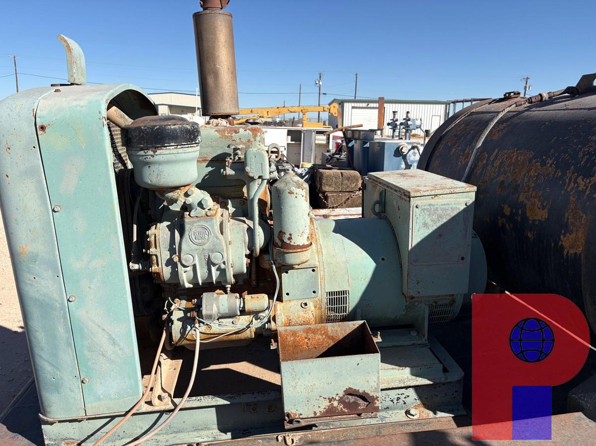 Used 30KW ELECTRIC GENERATOR MTD ON SHOPBUILT T/A BUMPER PULL TRAILER