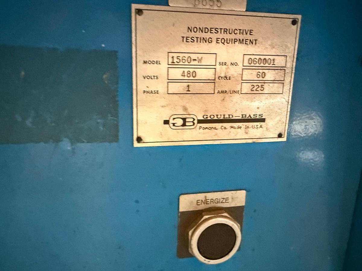 Used GOULD-BASS MAGNE-TECH 1560-W MAGBLASTER 6000-AMP AC/HWDC MAGNETIC PARTICLE INSPECTION UNIT