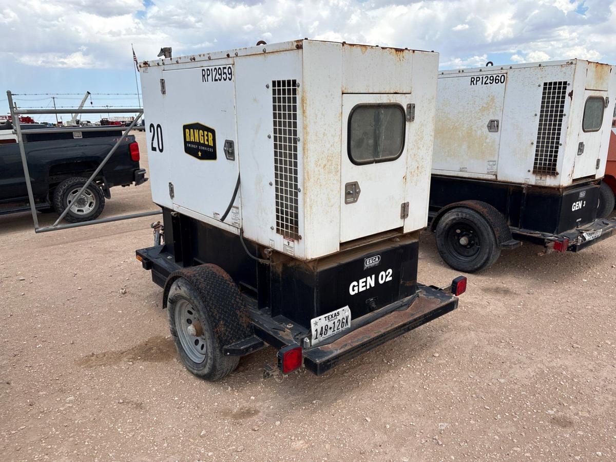 Used 2013 WARREN POWER SYSTEMS NPS-P-20 20KW S/A TOWABLE GENERATOR