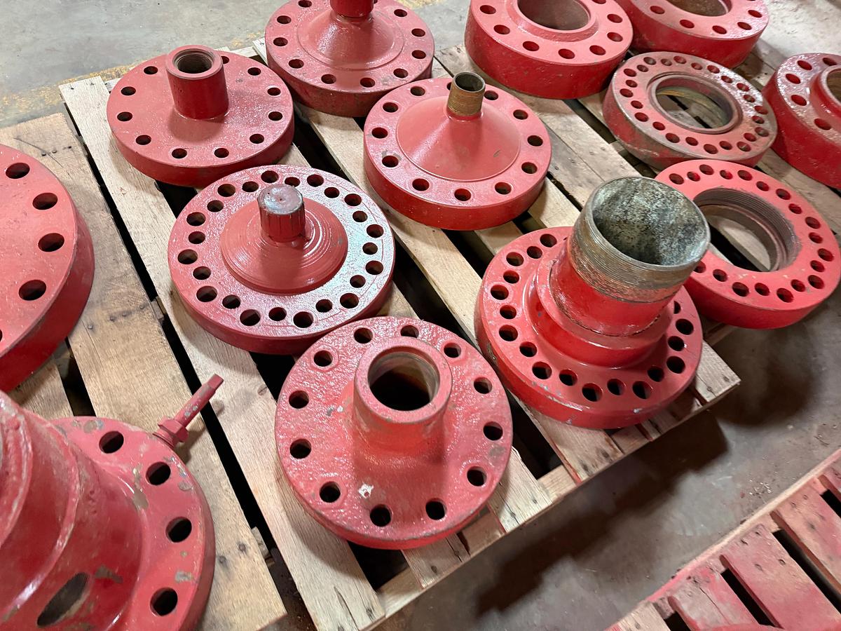 Used (3) PALLETS OF 7-1/16” & RELATED WELL HEAD ADAPTER FLANGES