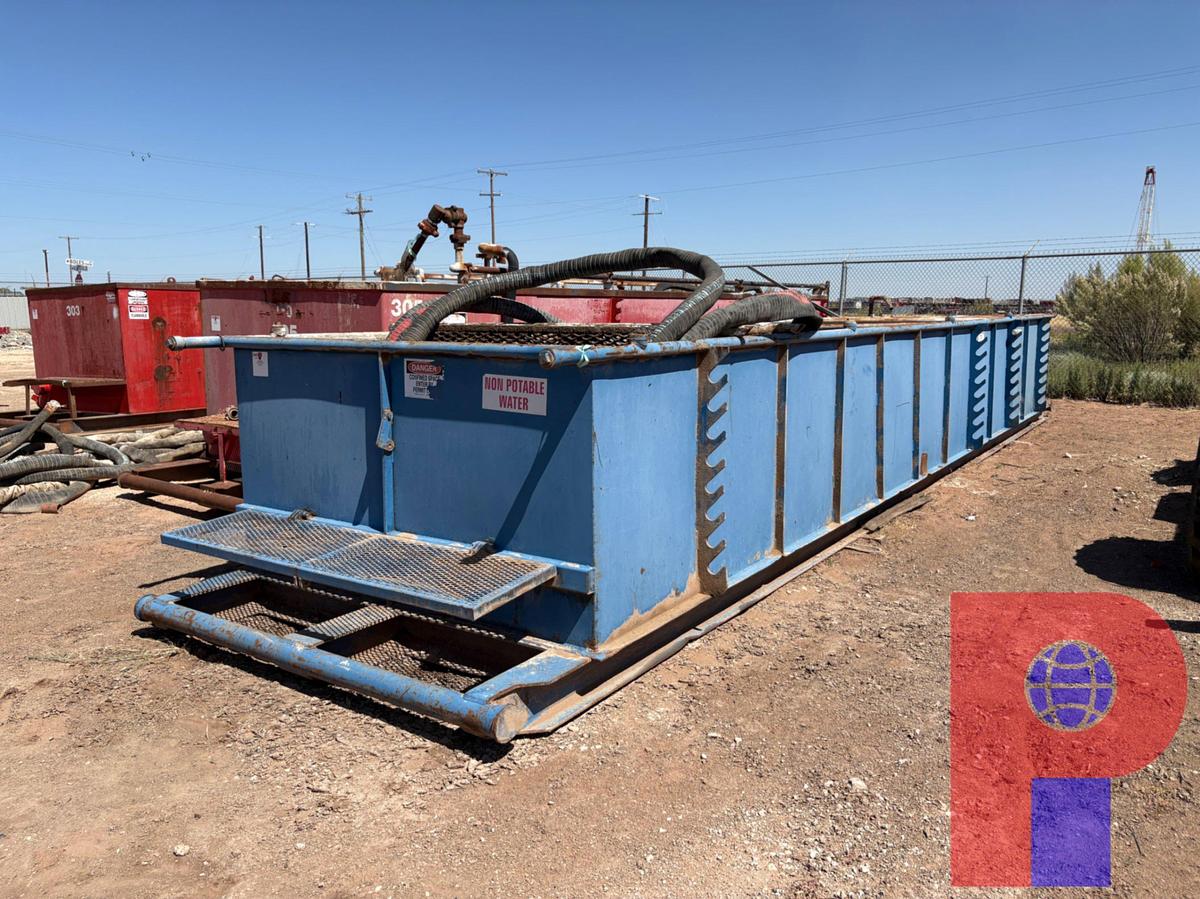 Used 38’ X 8’ X 4’ OPEN TOP FLUID TANK