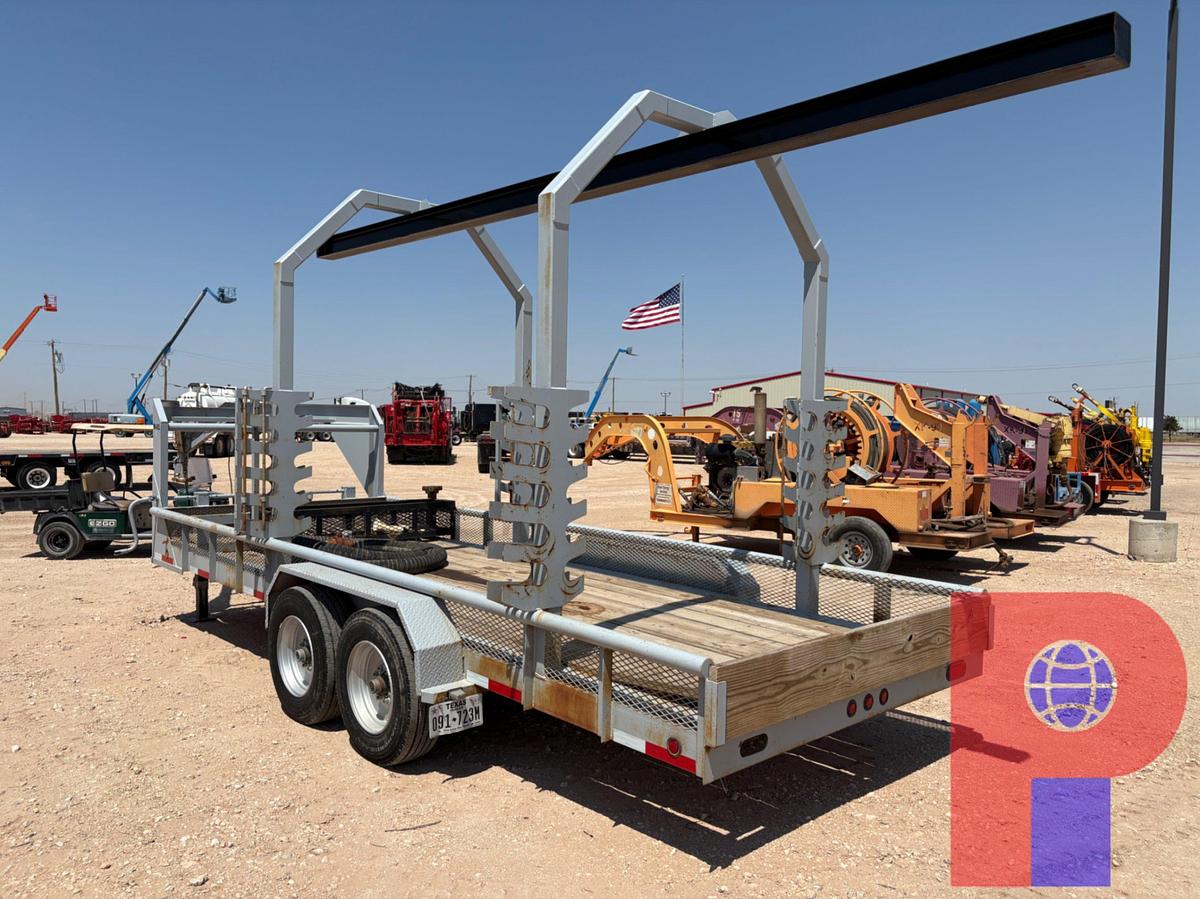 Used 2022 TSI FLOW PRODUCTS 20’ X 7’ T/A GOOSENECK MONORAIL TRAILER