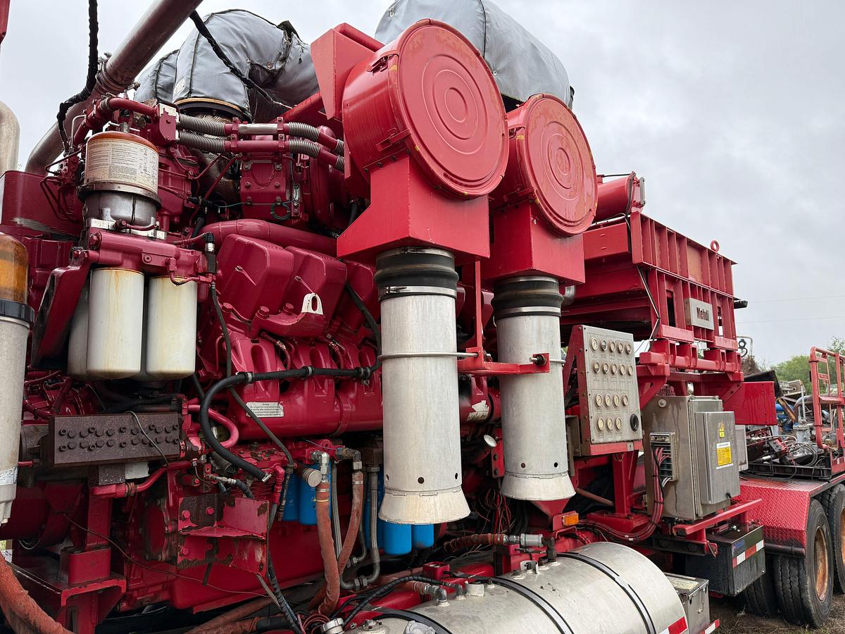 Used 2014 MTU 12V4000 2250-HP W/ ALLISON TRANS. (NO PUMP) MTD ON 3-AXLE FRAC PUMP TRAILER