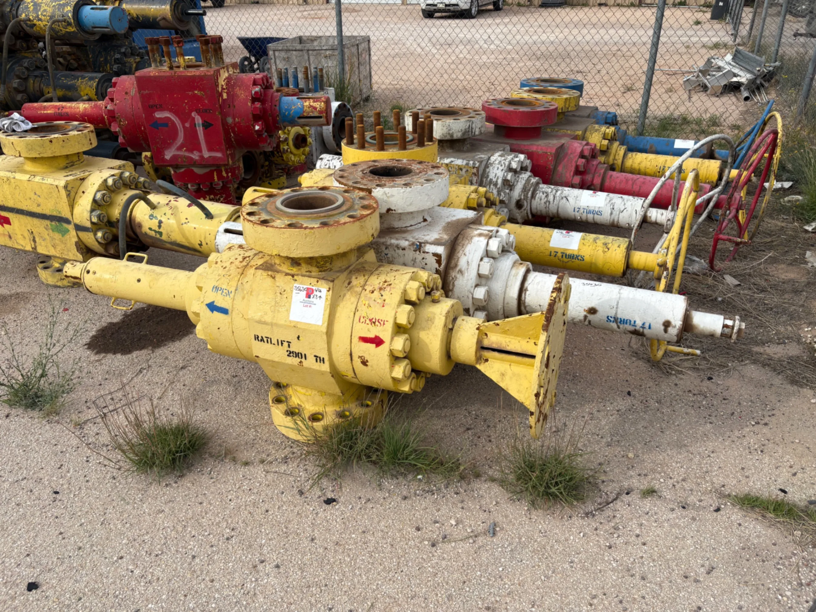 Used (3x$) (3) 7-1/16” 10K frac valves
