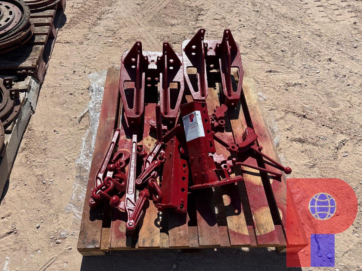 Used PALLET OF OIL COUNTRY TONG LEGS & CHAIN BOOMERS