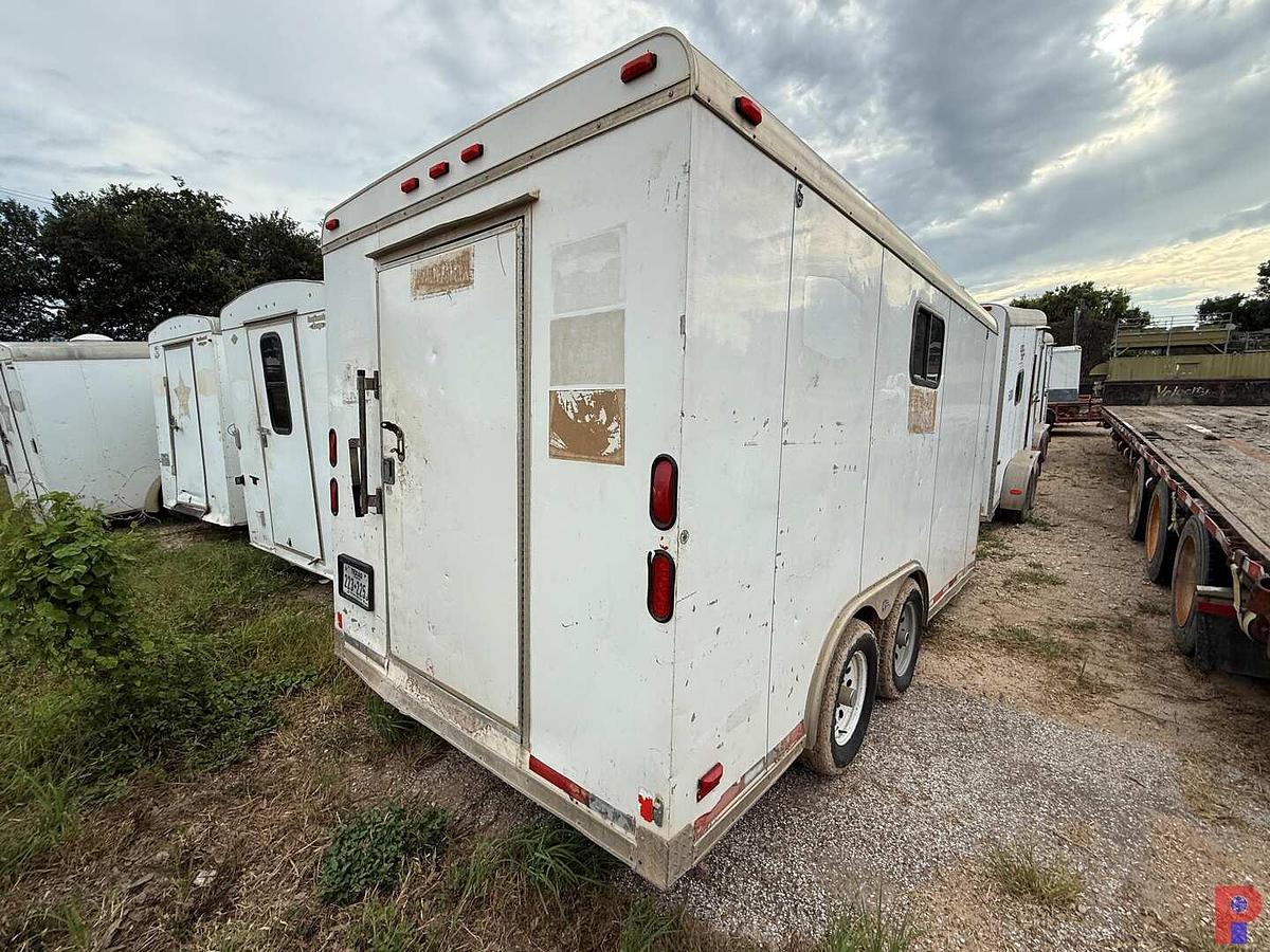 Used 2007 PACE AMERICAN 14’ T/A BUMPER PULL CREW / DOGHOUSE TRAILER