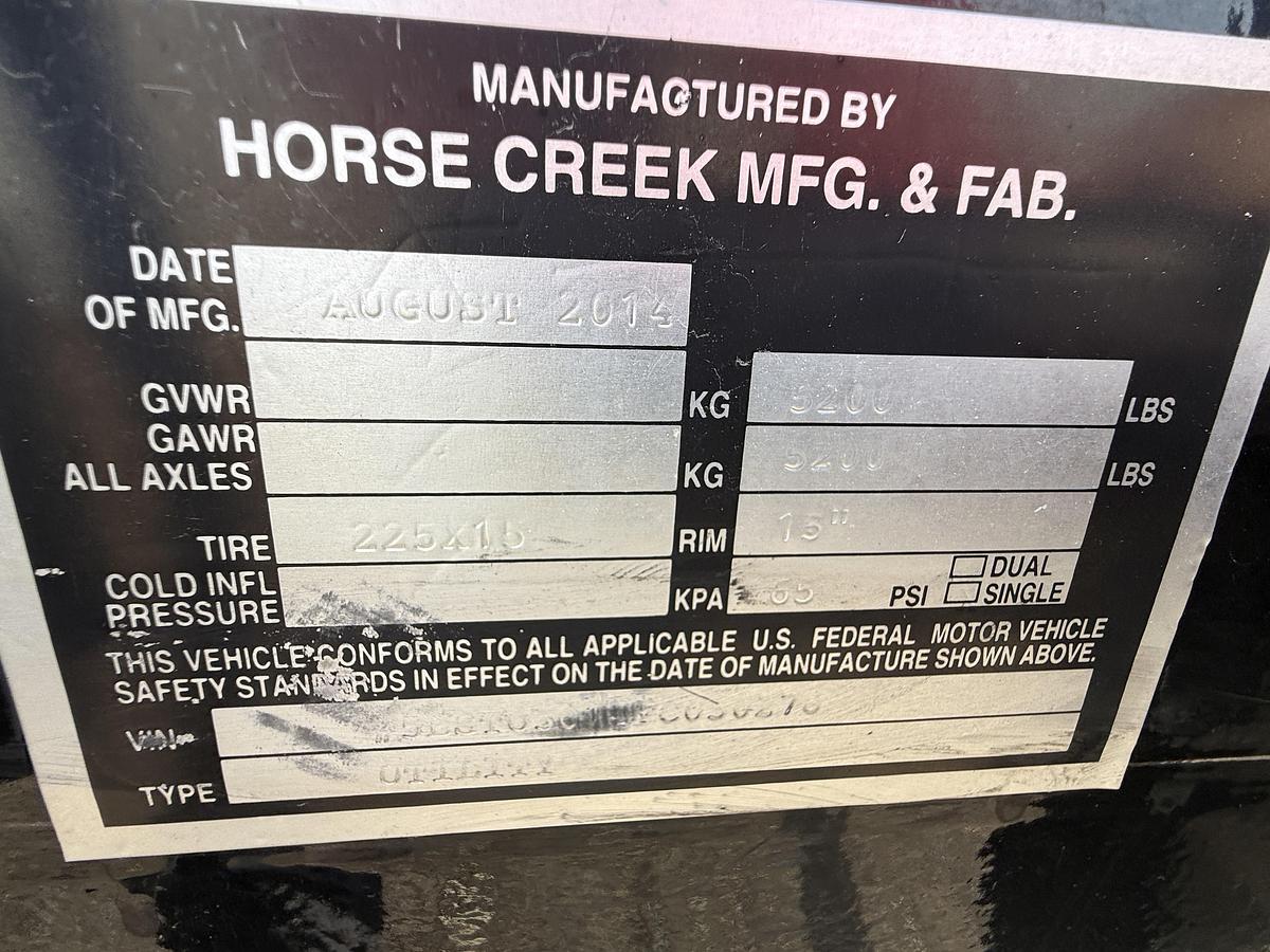 Used 2014 HORSE CREEK MANUFACTURING & FAB 4-1/2” DIA. X 38’L S/A FLARE STACK TRAILER