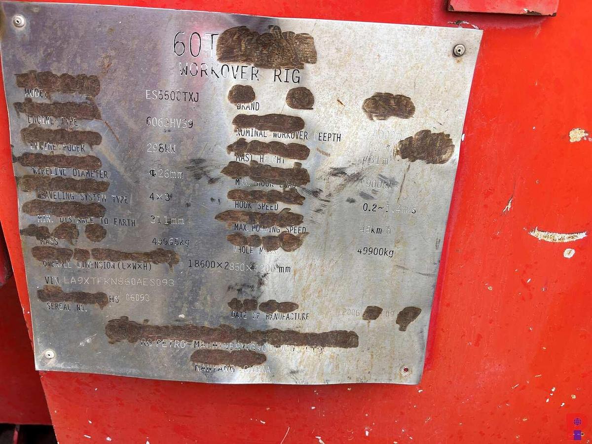 Used 2006 MODEL ES5500TXJ 5 AXLE WELL SERVICE WORKOVER RIG