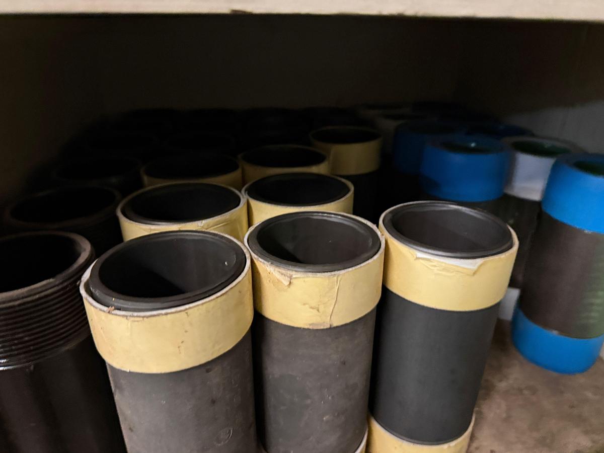 Used SECTION OF (80+) MOSTLY HEAVY WALL 2” THRU 4” PIPE NIPPLES