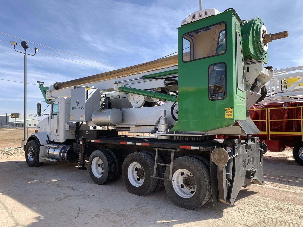 Used SPIRADRILL MHD 80 (REFURBISHED IN 2024) VERTICAL DRILL MTD. ON 2012 KENWORTH T800 TRI AXLE TRUCK