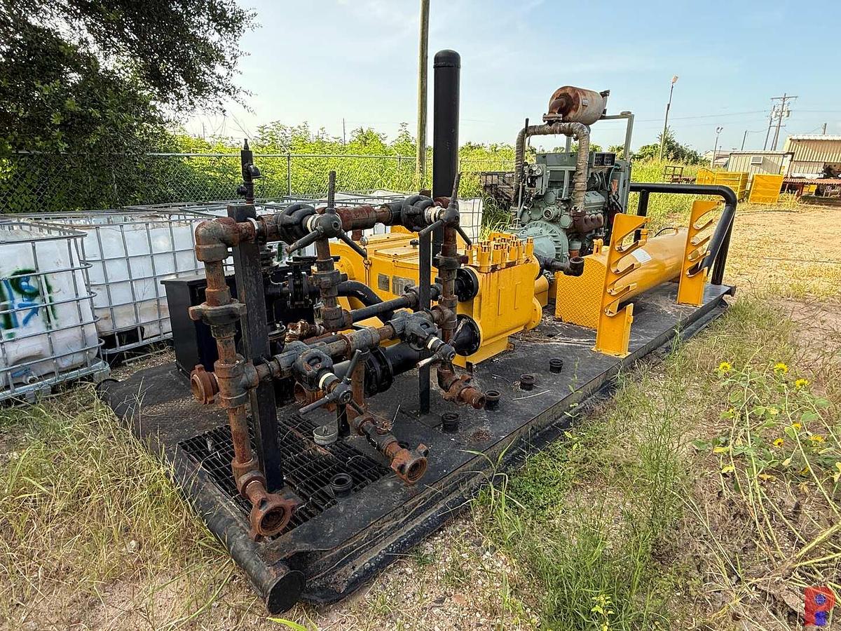 Used JWS 165L TRIPLEX WELL SERVICE PUMP P/B DETROIT DIESEL, SKIDDED