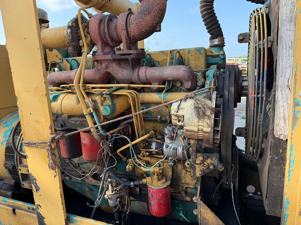 Used ONAN GENSET 100-KW 3-PHASE P/B ALLIS-CHALMERS 670T DIESEL ENGINE, MTD ON T/A BP TRAILER
