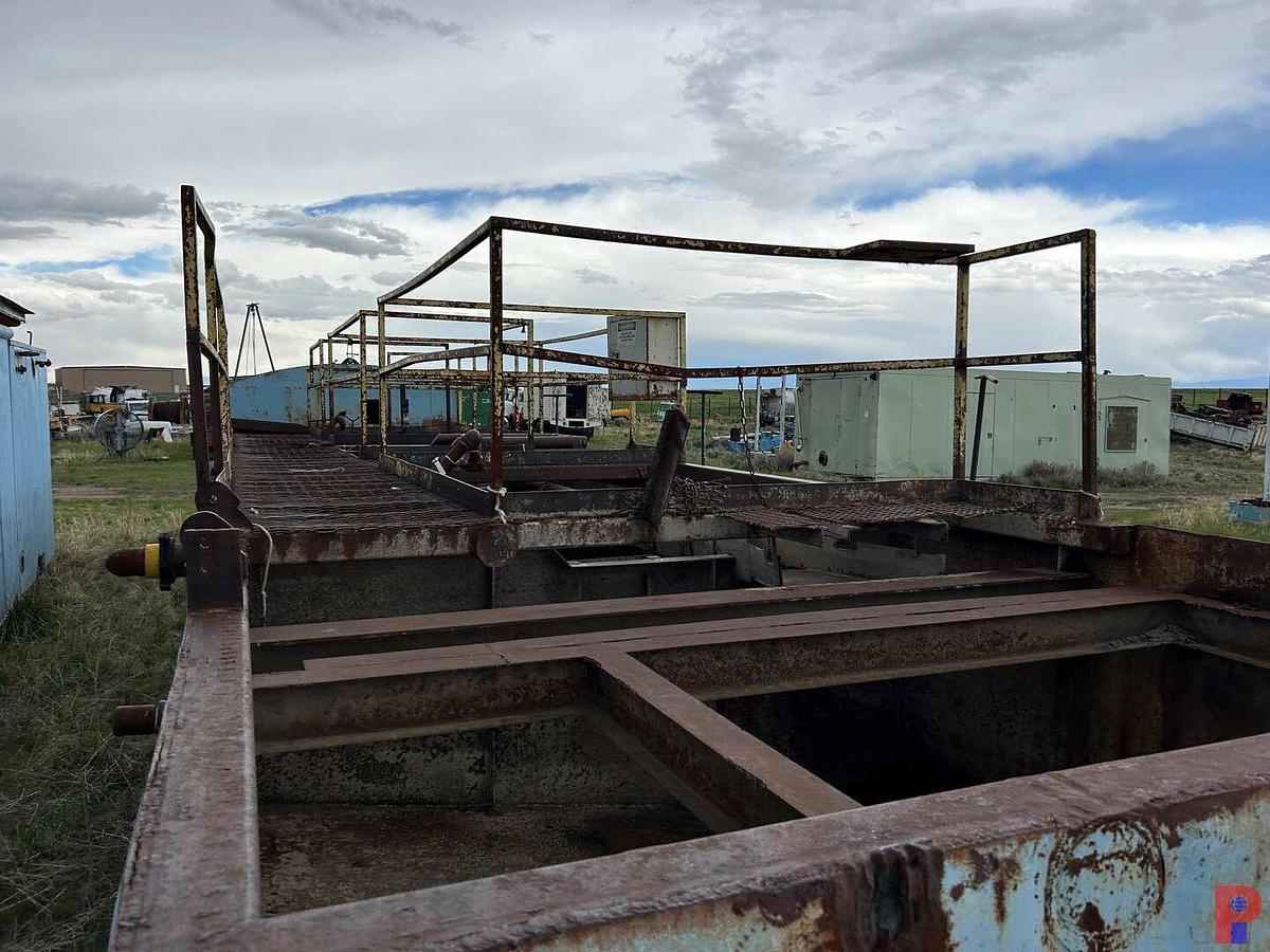 Used 60X11X9.5H (4) COMP MUD SHAKER TANK