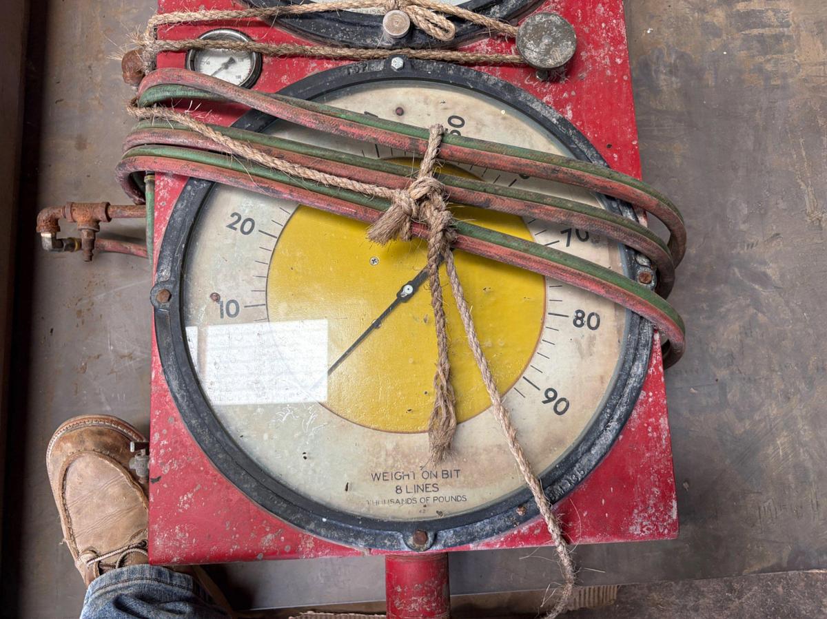 Used 2-dial weight indicator & 82” x 45” door