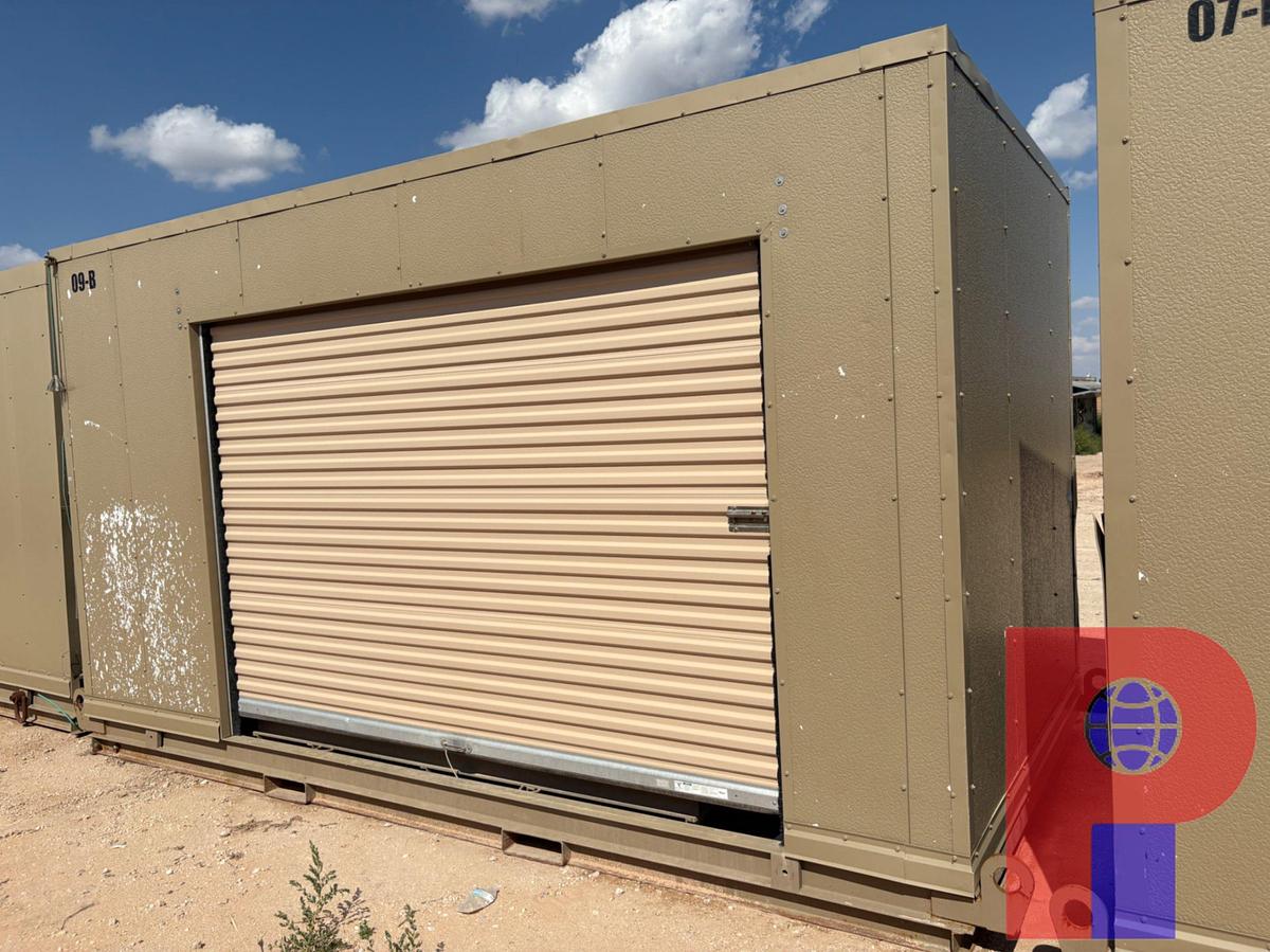 Used 16’L X 8’4”W X 9’8”H 2-DOOR CHEM SHED
