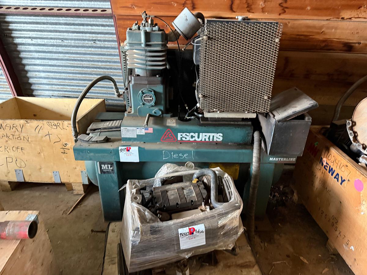 Used FS CURTIS ML SERIES DIESEL AIR COMPRESSOR W/ SPARE KOHLER ENGINE