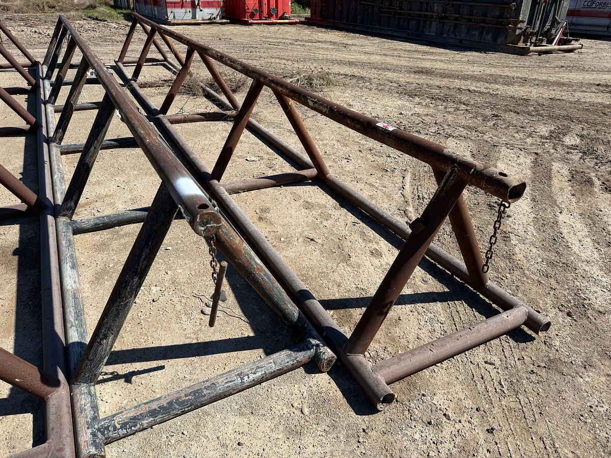 Used (2 X $) 30’L X 36”H TRIANGULAR PIPE RACKS