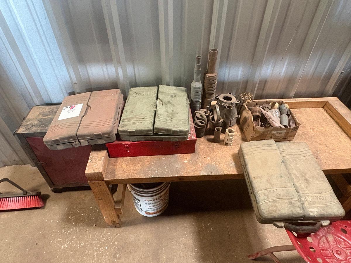 Used (3) crescent socket sets w/ assorted lift nubbins, slip parts, etc.