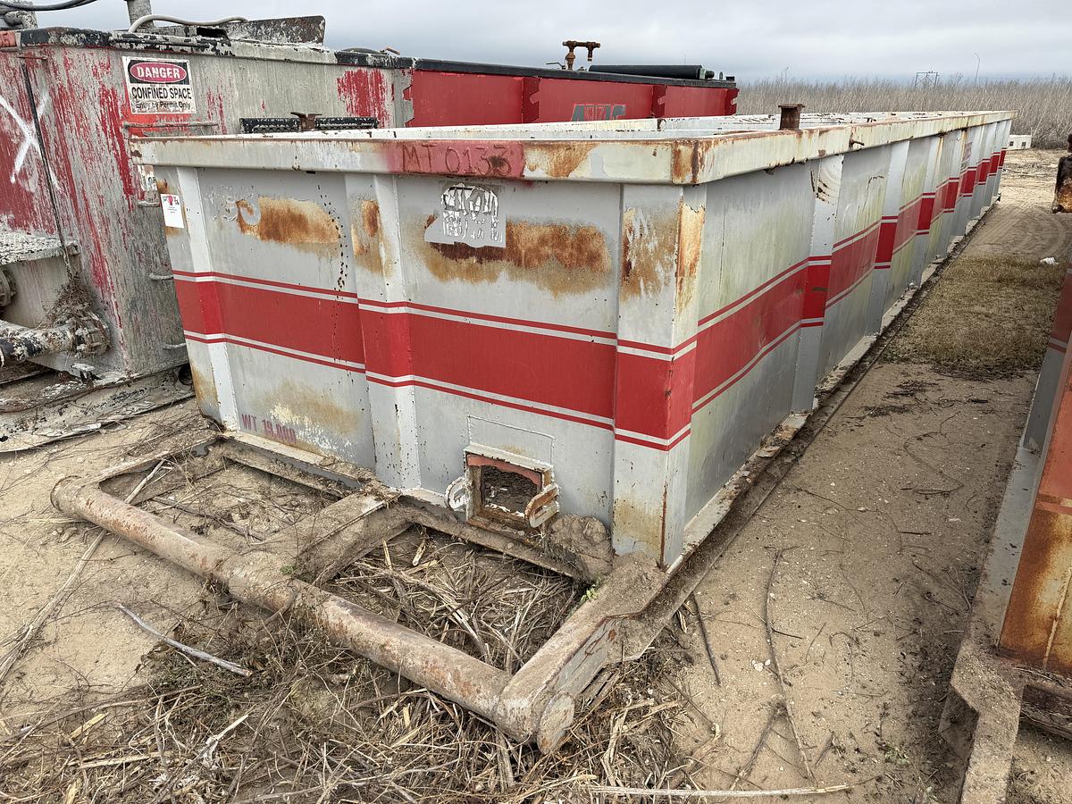 Used 40’ X 87” X 4’ OPEN TOP MUD TANK