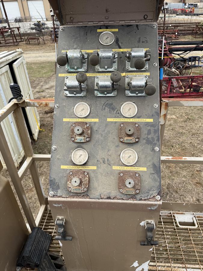 Used 22’ X 102” CEMENT MIXING UNIT MTD ON 2012 BIG TEX 25K GVW DUAL T/A PINTLE HITCH TRAILER