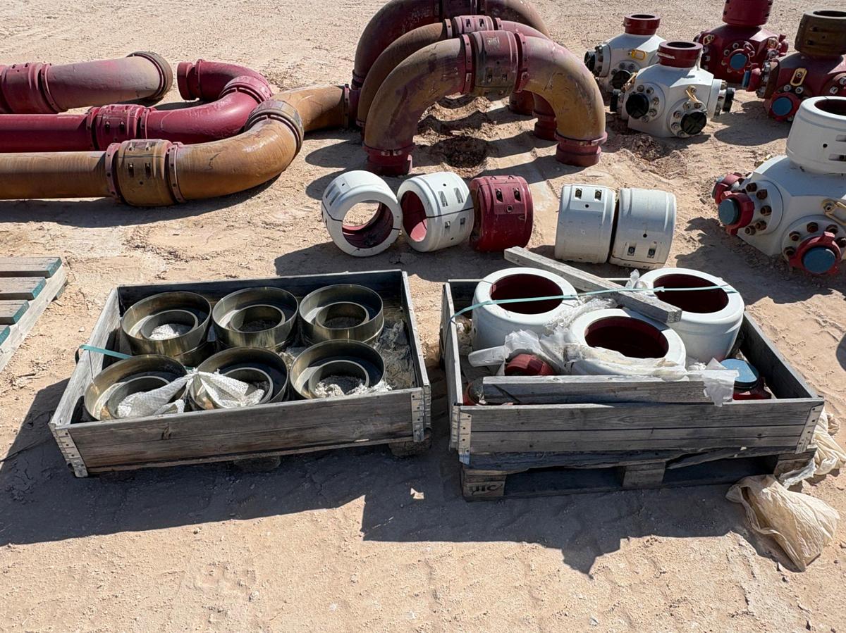 Used 8” NOV QUICKLATCH BIG BORE FRACMAXX FLOW IRON PIPE PACKAGE