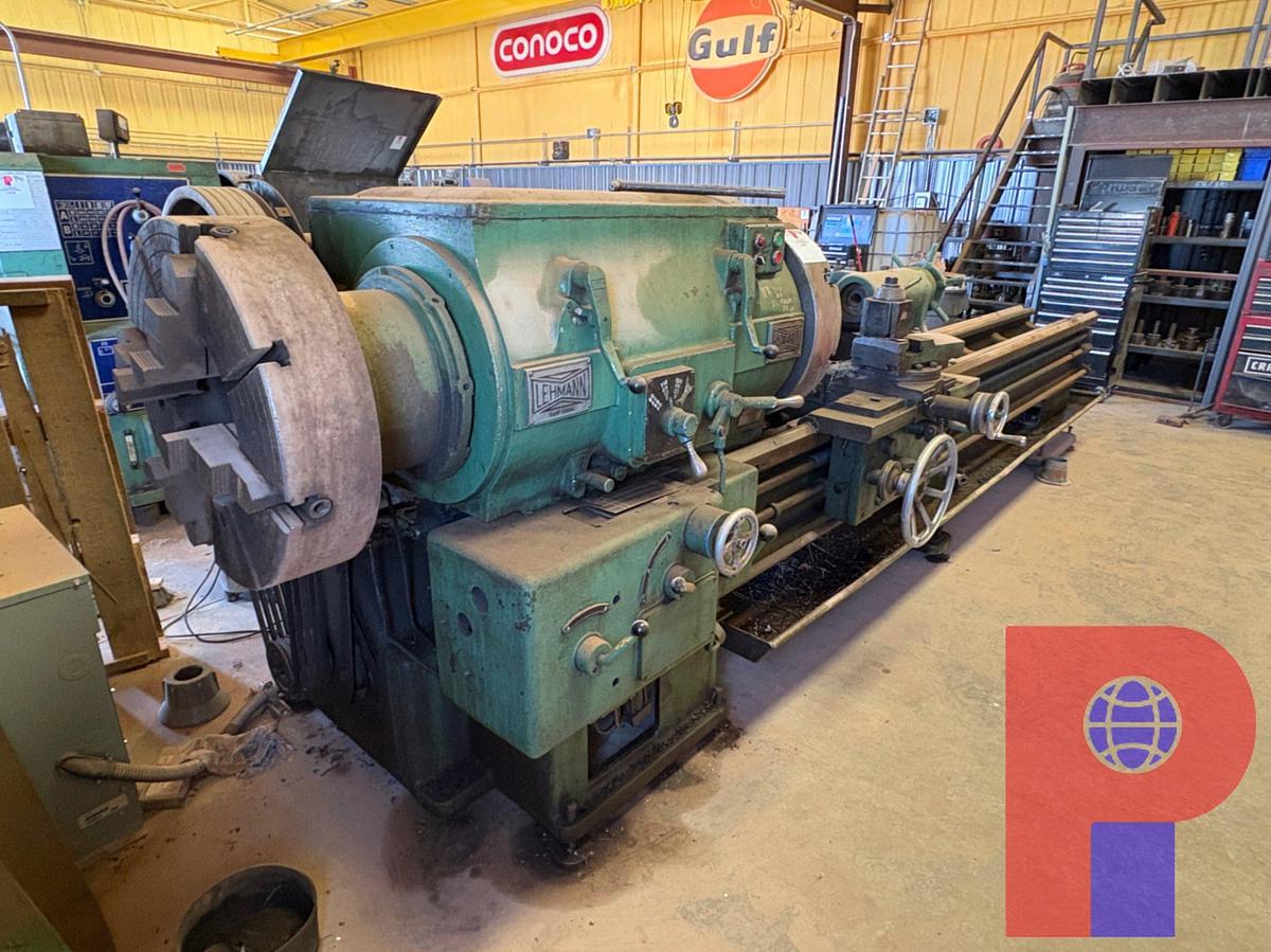 Used LEHMANN HYDRATROL 12-3/4 HOLLOW SPINDLE LATHE W/ 150” BED
