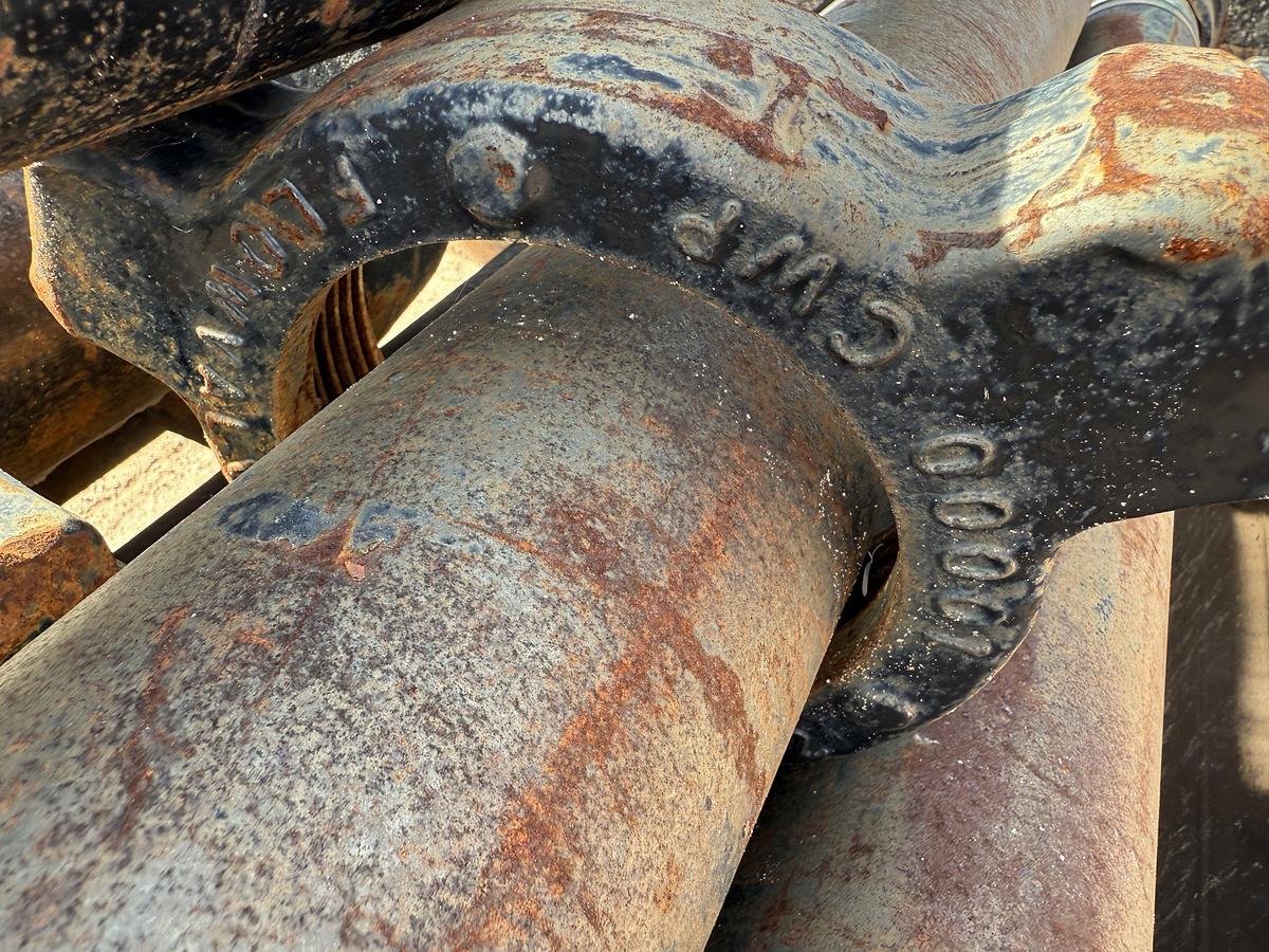 Used (11 X $) 4” X 6’L-10’L FIG 1002 10K WP FLOW IRON W/ (1) STACKABLE PIPE RACKS