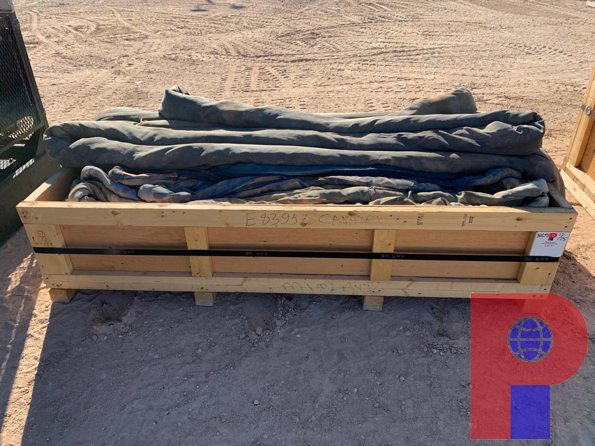 Used (2) WOODEN CRATES FULL OF 20’ TO 4’ ROUND SLING RESTRAINTS