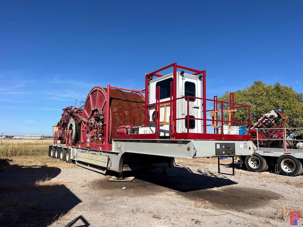 Used 2014 SERVA GROUP 2” 4-AXLE COIL TUBING TRAILER W/ HR6100 INJECTOR HEAD