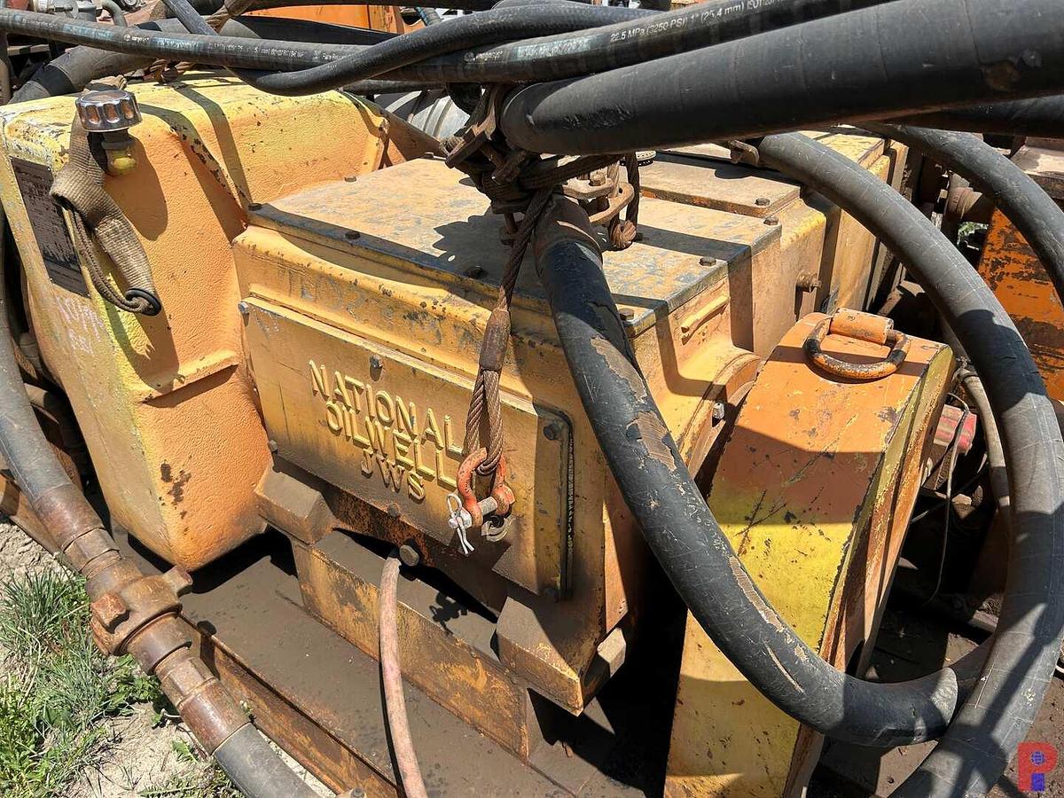 Used NATIONAL OILWELL JWS-340 TRIPLEX WELL SERVICE PUMP P/B DETROIT 60 SERIES W/ ALLISON TRANS.