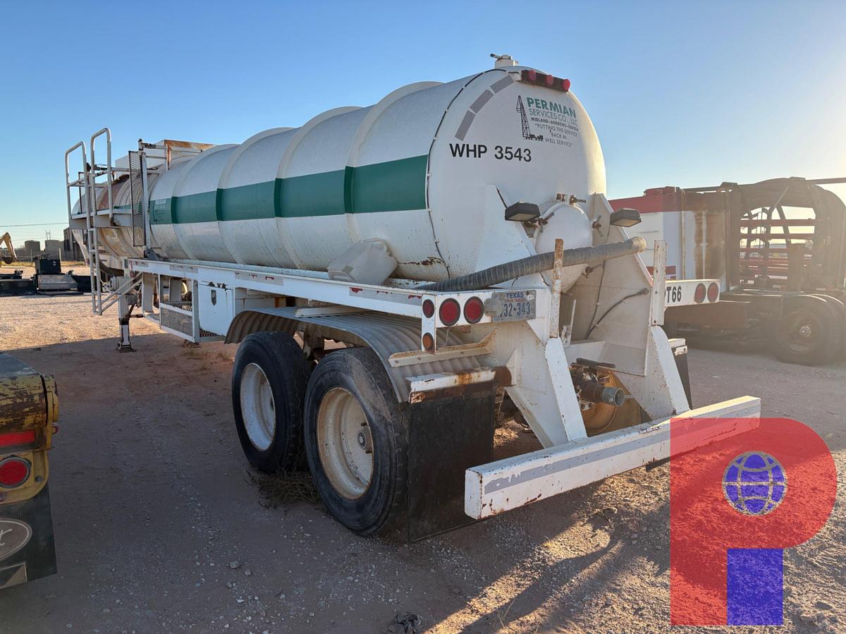 Used 2007 JACK COUNTY TANK MFG 5,460 GALLON 2-COMP. T/A FLUID TRANSPORT TRAILER