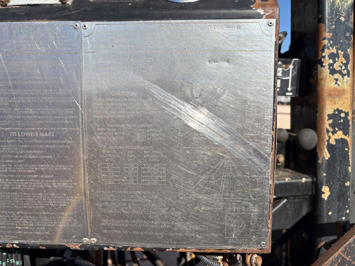 Used 2012 RIG WORKS MUSTANG 550 4-AXLE WELL SERVICE RIG