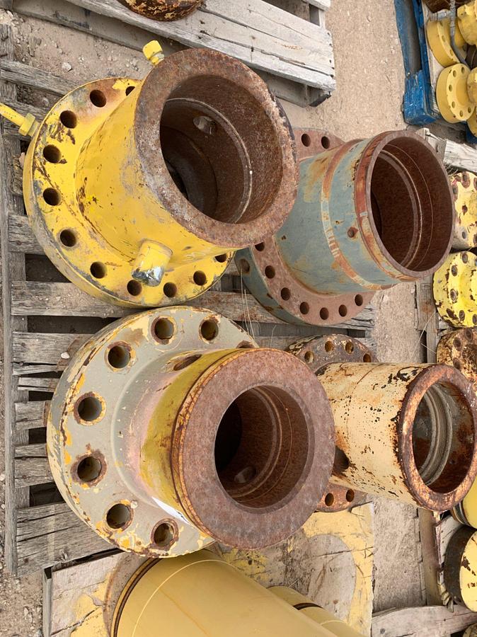 Used (4)Pallets of Assorted Spacer Spools and Flanges
