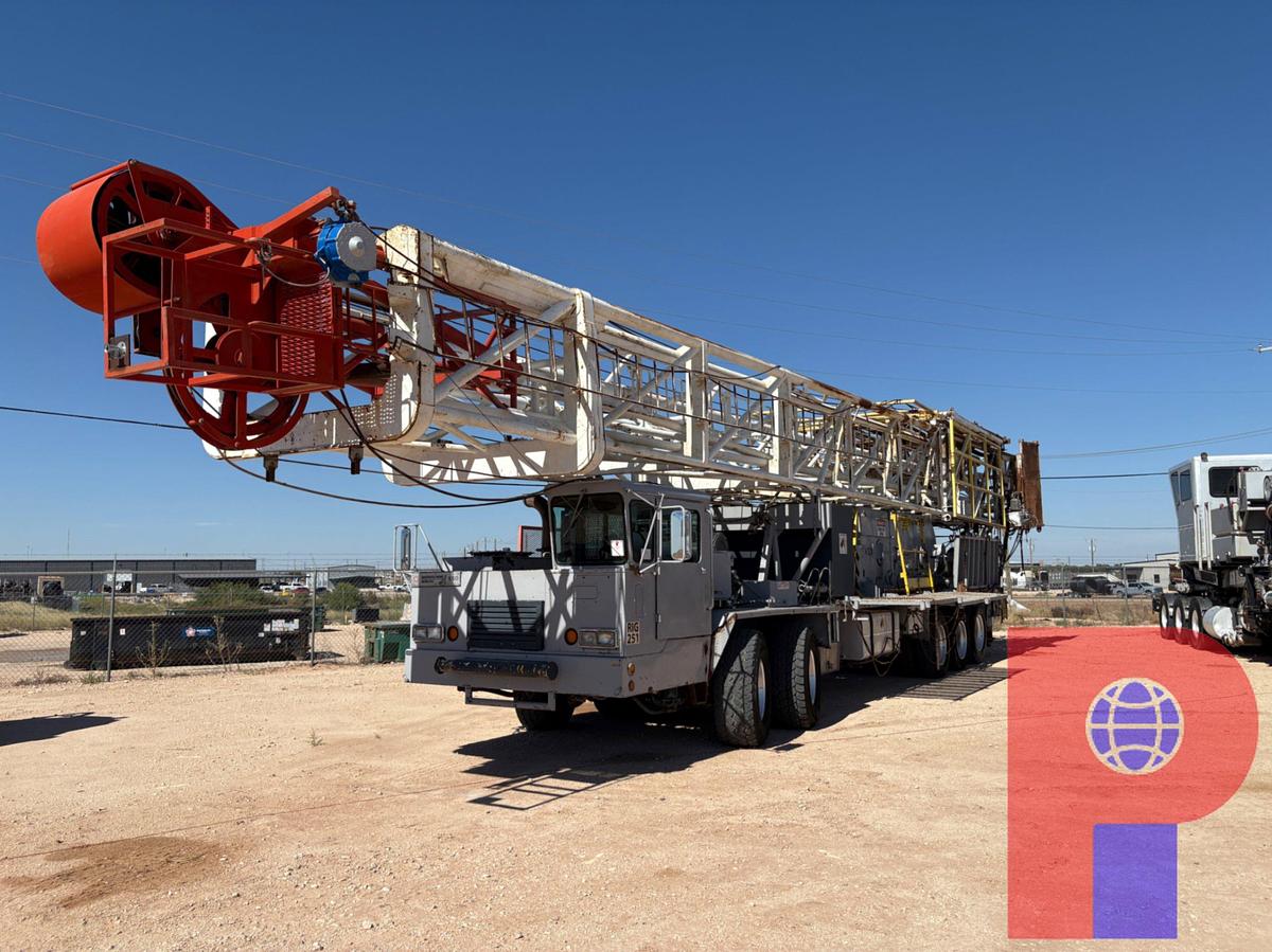 Used NOV/FRANKS 550 5-AXLE DOUBLE DRUM DRWKS WELL SERVICE RIG