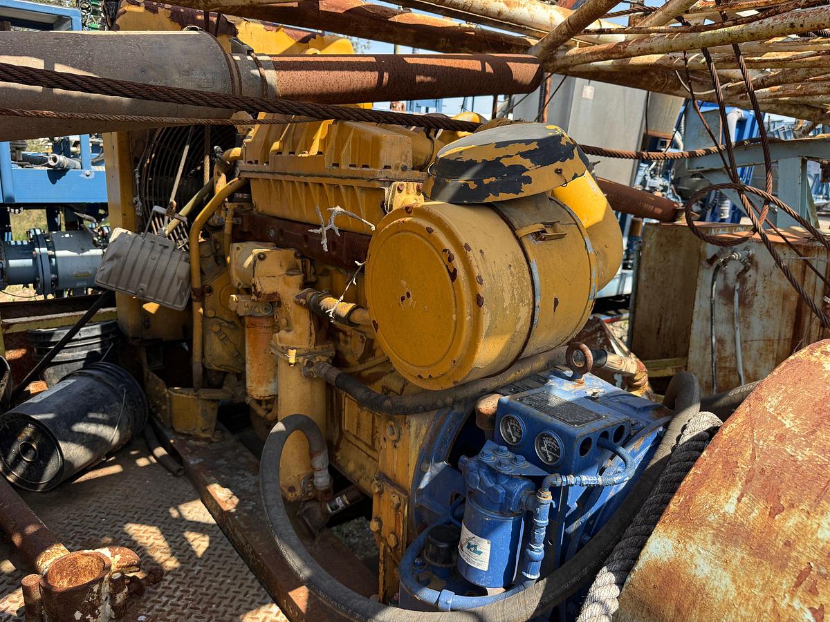 Used SPENCER-HARRIS MODEL 7000 TRAILER MTD DRILLING RIG & 14'L X 8'T X 16'W SUBSTRUCTURE W/ RAMP