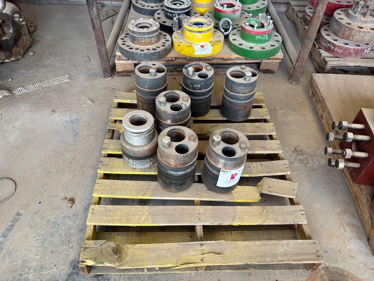 Used (2 pallets) w/ (9) 7 x 2-7/8 adapter flanges & (7) tubing hangers