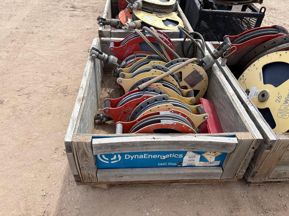 Used Crate of (8) 17” & (1) 22” wireline sheaves