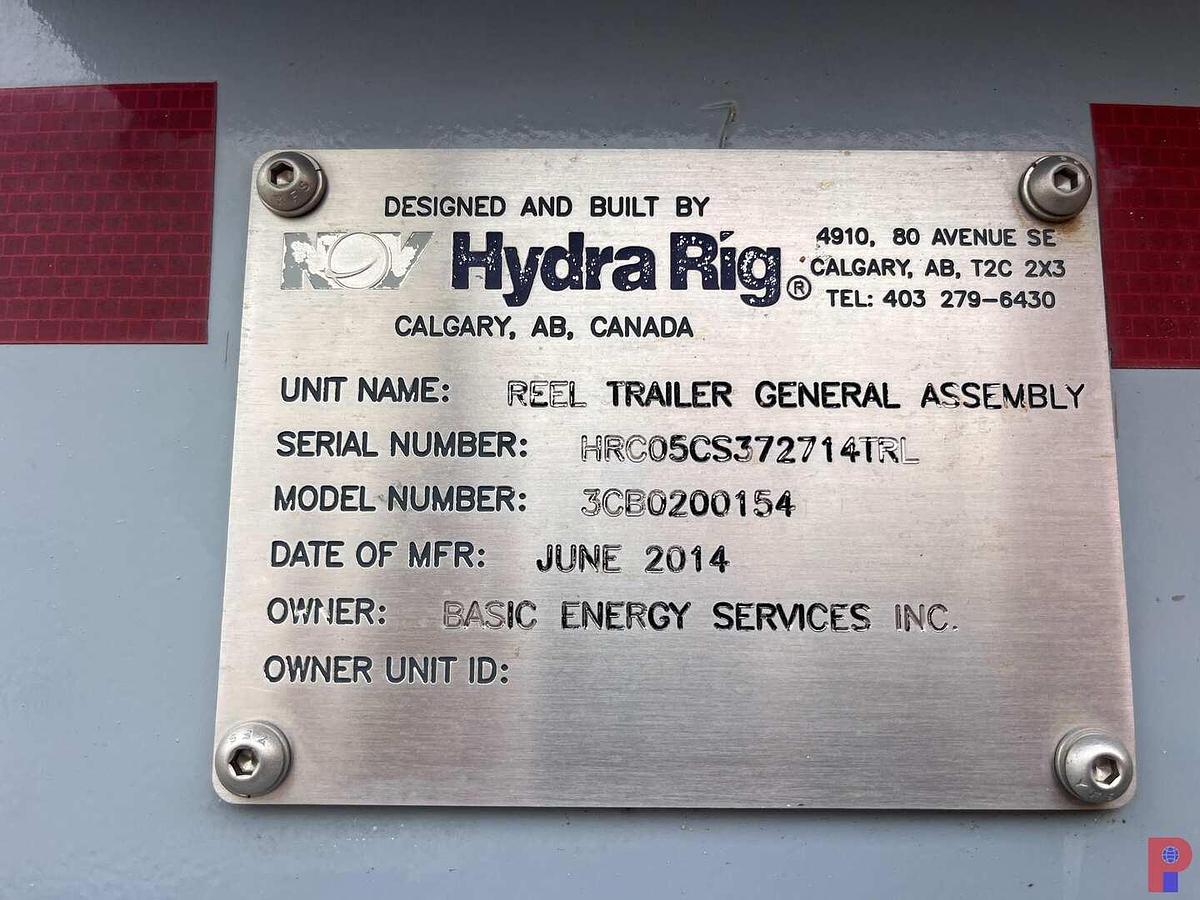 Used 2015 NOV HYDRA RIG 4 AXLE COIL TUBING REEL TRAILER