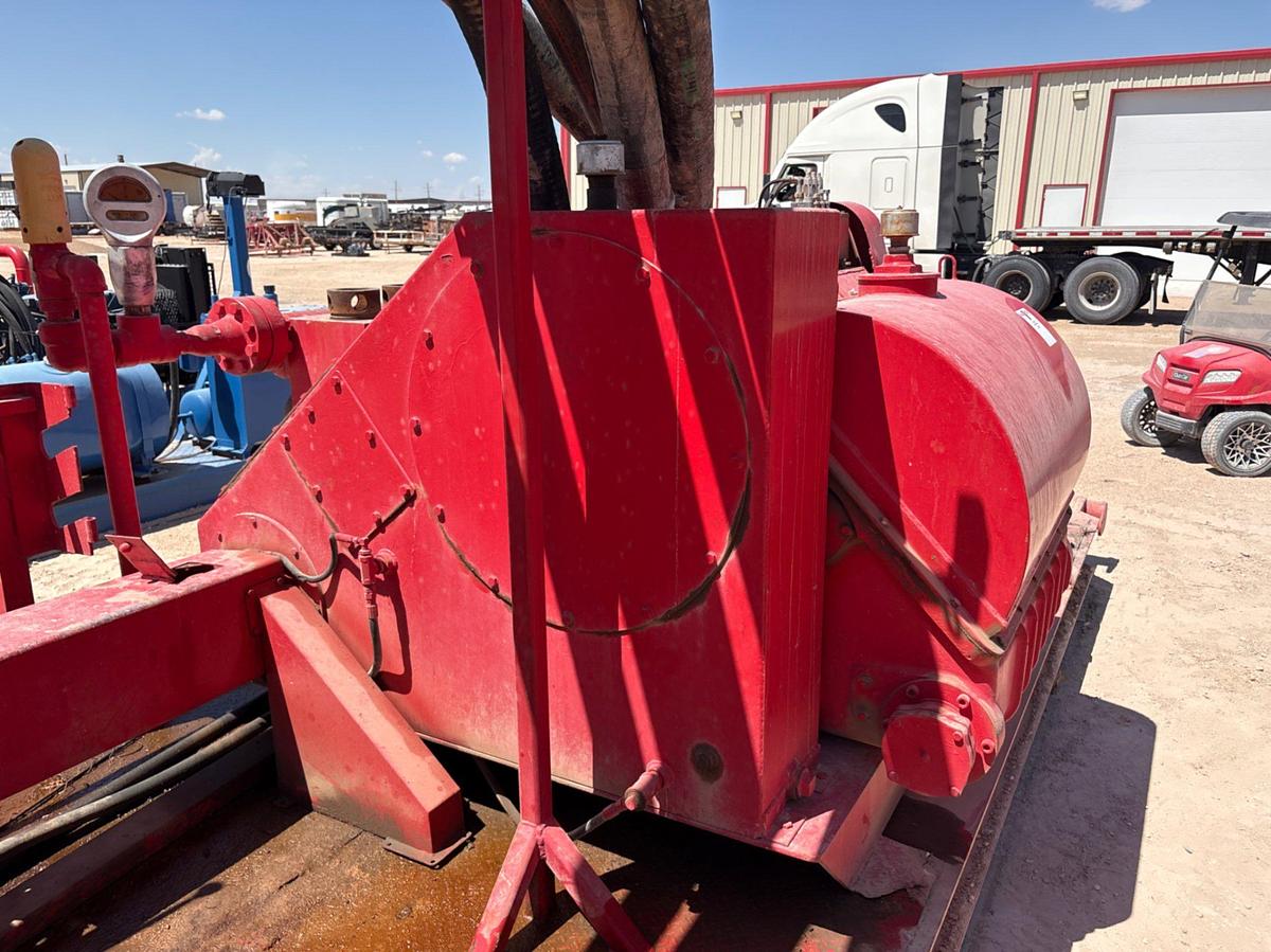 Used Gardner Denver PAH triplex pump, skidded
