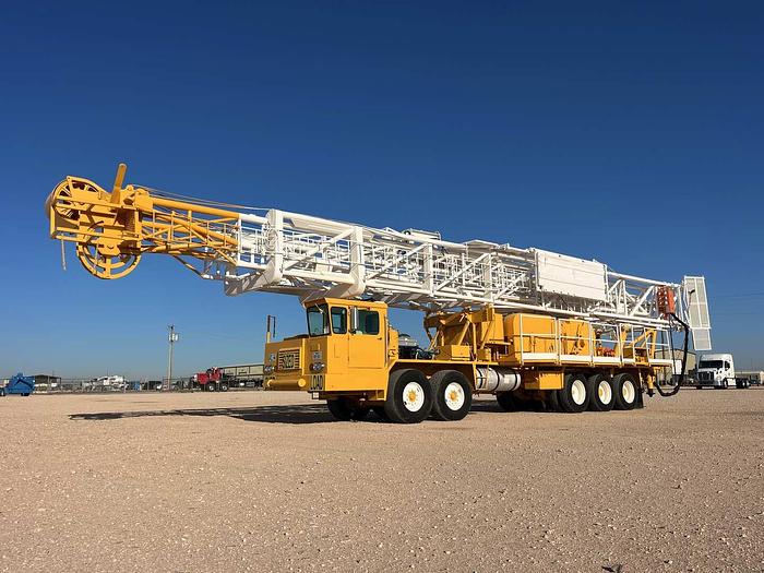 Used 1981 FRANKS 1287 DD 96’-215K 5-AXLE WELL SERVICE WORKOVER RIG TX PLATE 59P 355