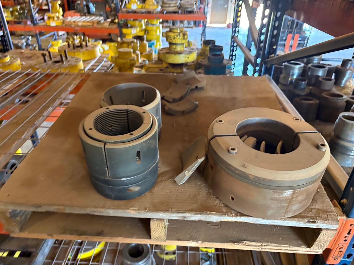 Used Contents of (4 shelves) to include: tubing/casing hangers, esp flange equipment, 7” x 11” 3K spool