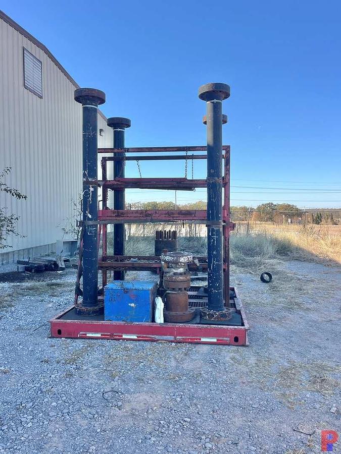 Used 8’ X 8’ LUBRICATOR SPOOL SKID W/ (4) 15K WP 5-1/8” 10’ LUBRICATORS, (2) ADAPTER SPOOLS & STUDS